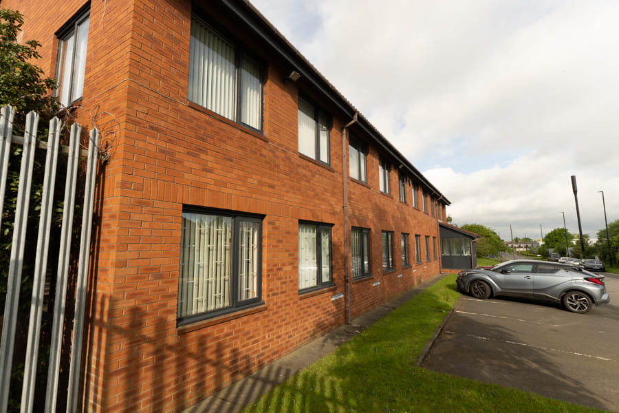 Hadrian House building rear view, North Newcastle